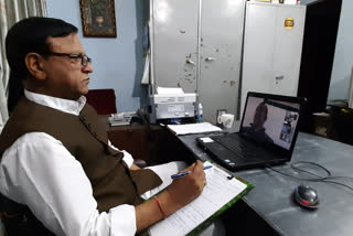 BJP State President Dr. Rajiv Bindal on video conference