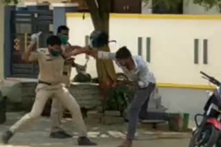 a yung guy attack on police in medchal district