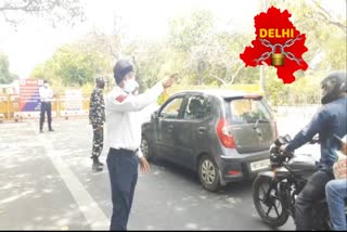 Delhi Police is taking strict action against violators during the lockdown