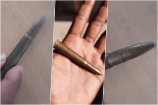 police bullets found  trivandrum police bullets  kerala police bullets news  bullet found from road  പൊലീസ് വെടിയുണ്ടകൾ  കരുമം കണ്ണൻകോട്