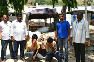 black jaggery seized by excise police at uyyalavada prakasam district