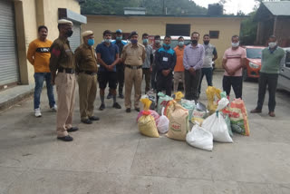 Youth assigned ration to the administration to help the poor in dharampur