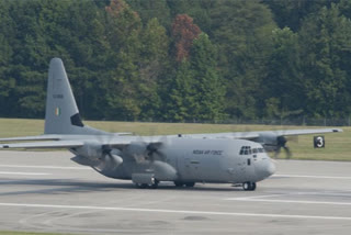 indian army aircraft reached raipur