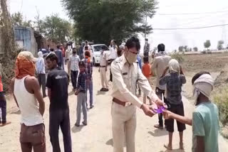 Distribute masks to villagers