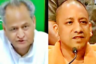 jaipur news  cm gehlot praised  yogi government