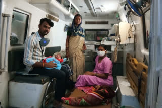 birth to a baby girl in an ambulance