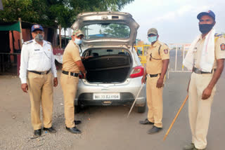 police checks vehicles strictly for visit of home minister