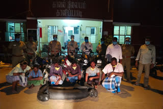 Eight people were arrested and Vehicles confiscated from the persons who involves sand theft and illegal liquor supply