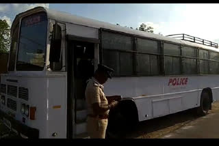 Temporary Police Station in Police Van Due to Corona effect