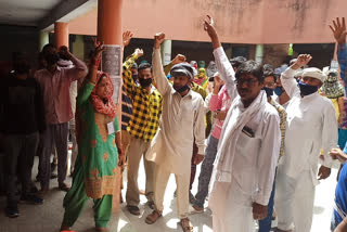 Safai workers on strike in Charkhi Dadri