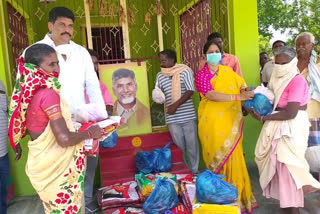 Supply of necessities and fruits to the poor people& patients in bapatla