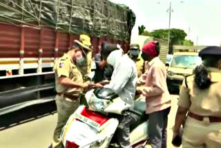 vehicle inspection by cp at nizamabad