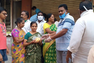 daily needs distributed in guntur on chandrababu birthday occassion