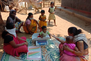 Anganwadi workers are taking care of the health of women and children