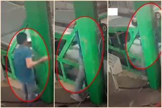 worker died due to being hit in the machine