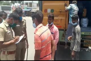 dharmapuri police help daily wage workers to reach hometown