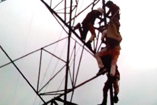 Mentally disturbed man climbed highvoltage tower in nuh