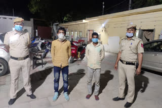 Two thieves arrested for stealing tires on Scooty by chhawla police