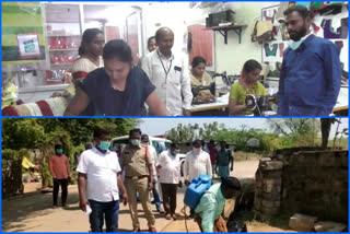 Manufacture of masks by women's associations in mahabubabad