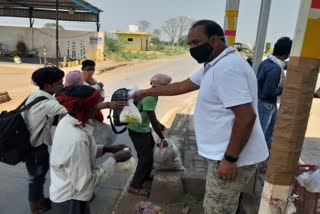 Yogesh Tiwari distributed ration