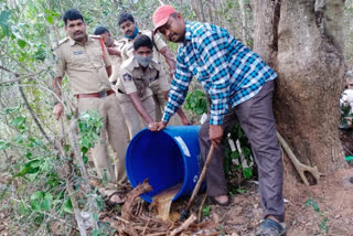 Police raids on wine manufacturing plants in giddaluru