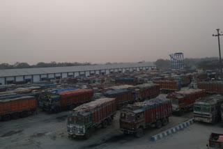 Truck in Changrabandha Parking Zone