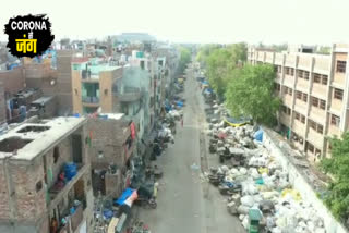 Delhi poplice Drone is monitoring the areas of Jahangirpuri with a camera