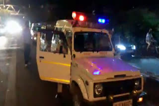 Car damaged near Panchsheel flyover