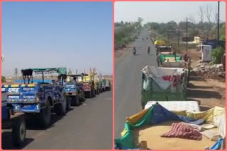 Crowd of farmers in procurement center