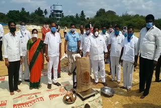 grocery buying centers inaugurated at tallada mandal khammam district