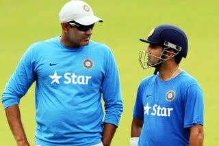 kumble with gautam