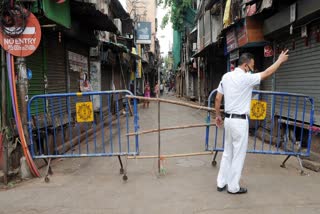 on lockdown police activity in kolkata