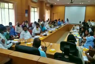 Minister Madhuswamy made a meeting with officers at Tumkur