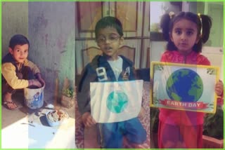 Earth Day: child gave a message to make the earth green and clean in shimla