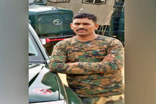 The death of a soldier who was on vacation in gadag