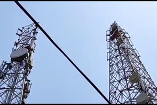 A deranged young man climbed a mobile tower