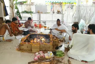 9 days chandi homam completed by priest in yelamanchili