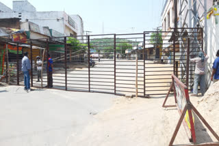 police tightened security in mahabubnagar due to lock down