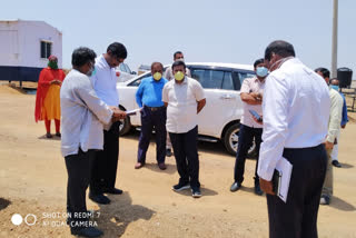 The Rangareddy district collector  inspected the newly constructed agricultural market works at the Koheda