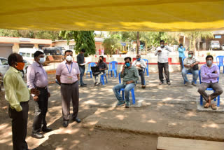 Health check of journalists due to corona virus in Dharwad