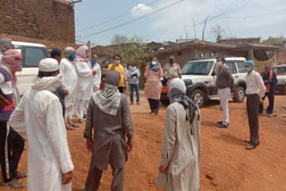 Health staff tests the health of the villagers