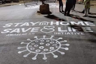 stay home stay life drew by youth in barasat , north 24 paraganas