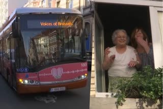 Belgium bus plays voice messages to loved ones