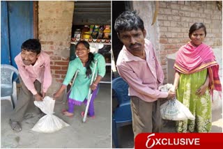 handicapped Santosh Kumar helping handicapped people in lockdown