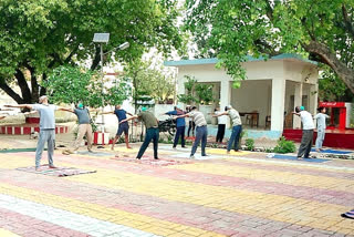 Yoga and Pranayam program started  for police