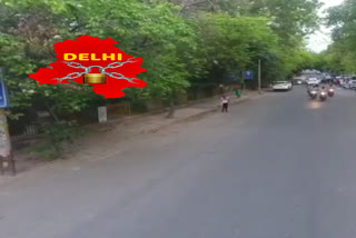 Delhi CR Park Police  are monitoring with drone camera during the lockdown