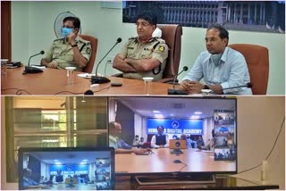 Police conducting video conferencing through a banned zoom app