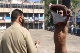 jwalamukhi police removed t-shirts of youth