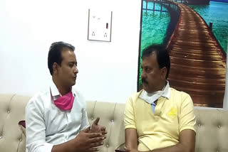 SP MLA Rajesh Shukla talks with ETV Bharat