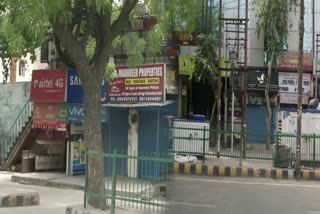 Shops of non essential items and services remain closed in Sector 22 of Noida